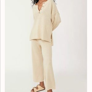 FREE PEOPLE BEACH Hailee Sweater Set, SIZE SMALL